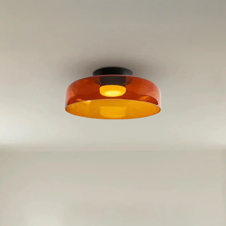 WOMO Colorful Glass Round Flush Mount Ceiling Light-WM1332 - Image 13