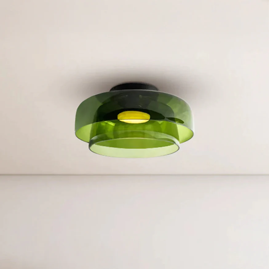 WOMO Colorful Glass Round Flush Mount Ceiling Light-WM1332 - Image 4