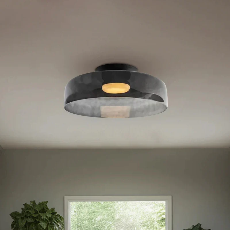 WOMO Colorful Glass Round Flush Mount Ceiling Light-WM1332 - Image 8