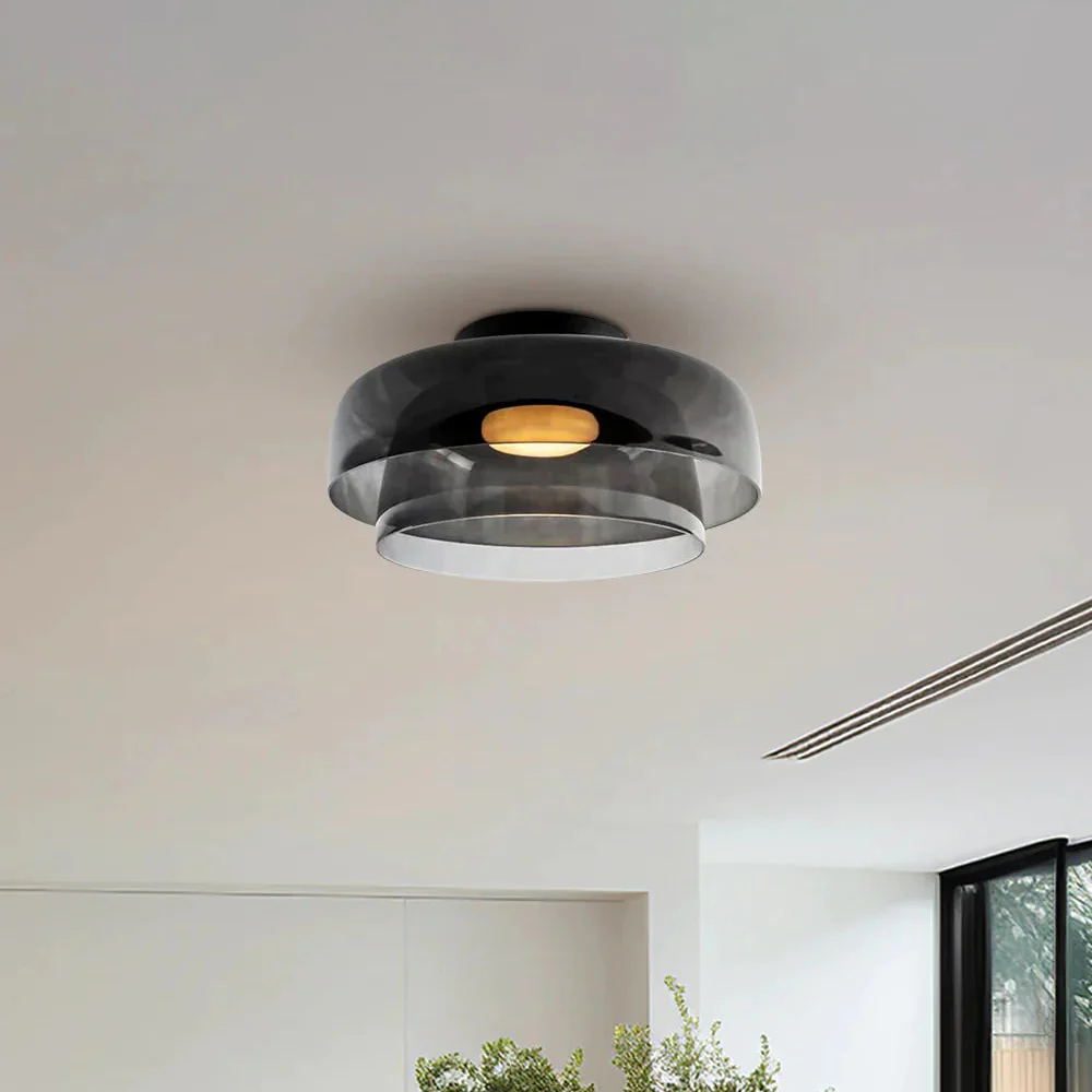 WOMO Colorful Glass Round Flush Mount Ceiling Light-WM1332 - Image 9