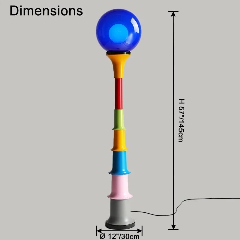 WOMO Colorful Globe Floor Lamp-WM7087 - Image 21