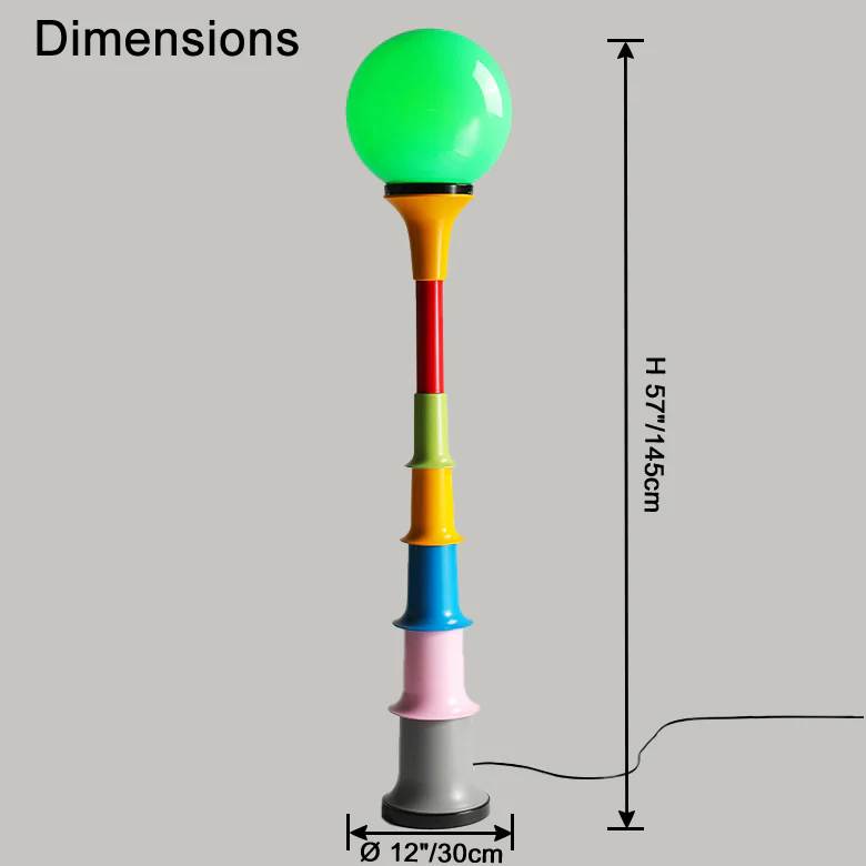 WOMO Colorful Globe Floor Lamp-WM7087 - Image 23