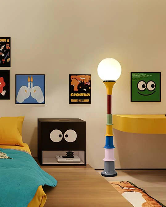 WOMO Colorful Globe Floor Lamp-WM7087 - Image 3