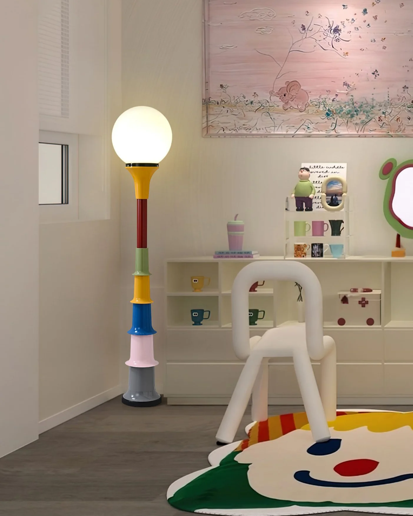WOMO Colorful Globe Floor Lamp-WM7087 - Image 5