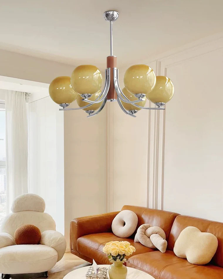 WOMO Colored Glass Arm Chandelier-WM2697 - Image 3