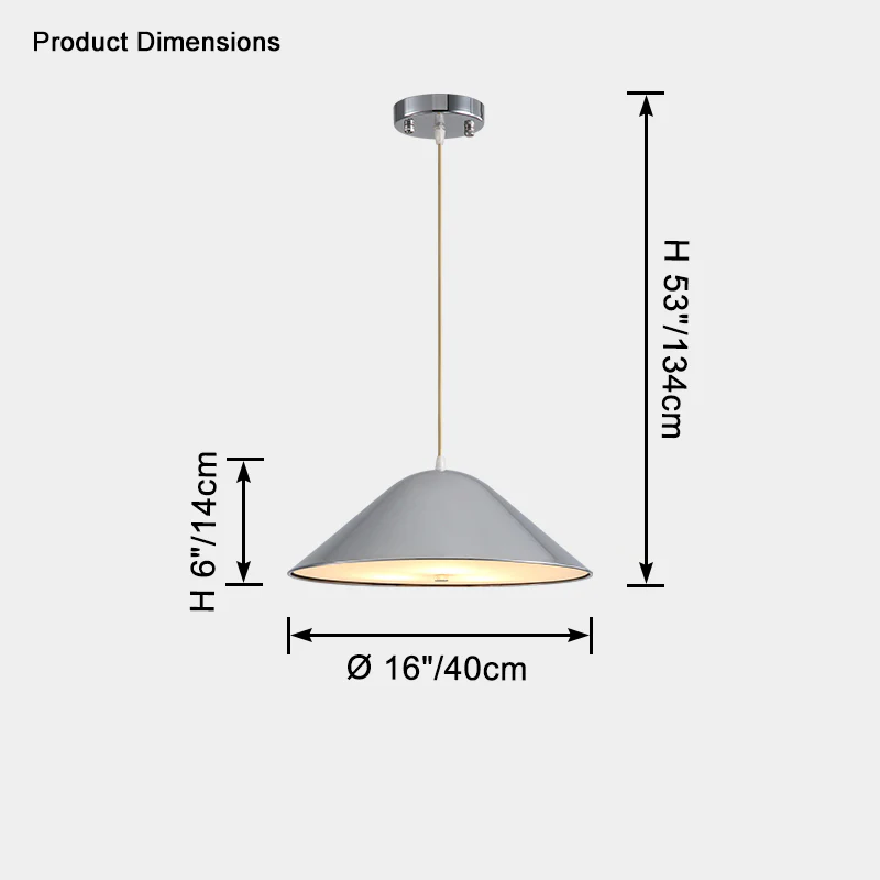 WOMO Cone Metal Pendant LIght-WM2606 - Image 15