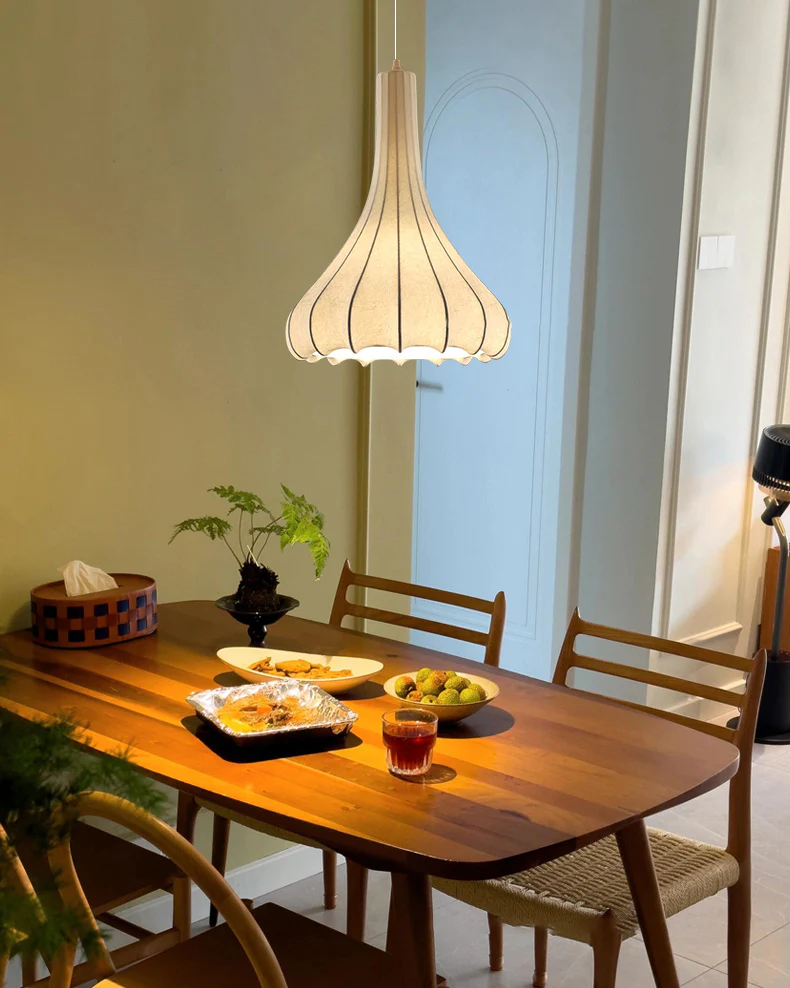 WOMO Cone Silk Pendant Light-WM2975 - Image 11