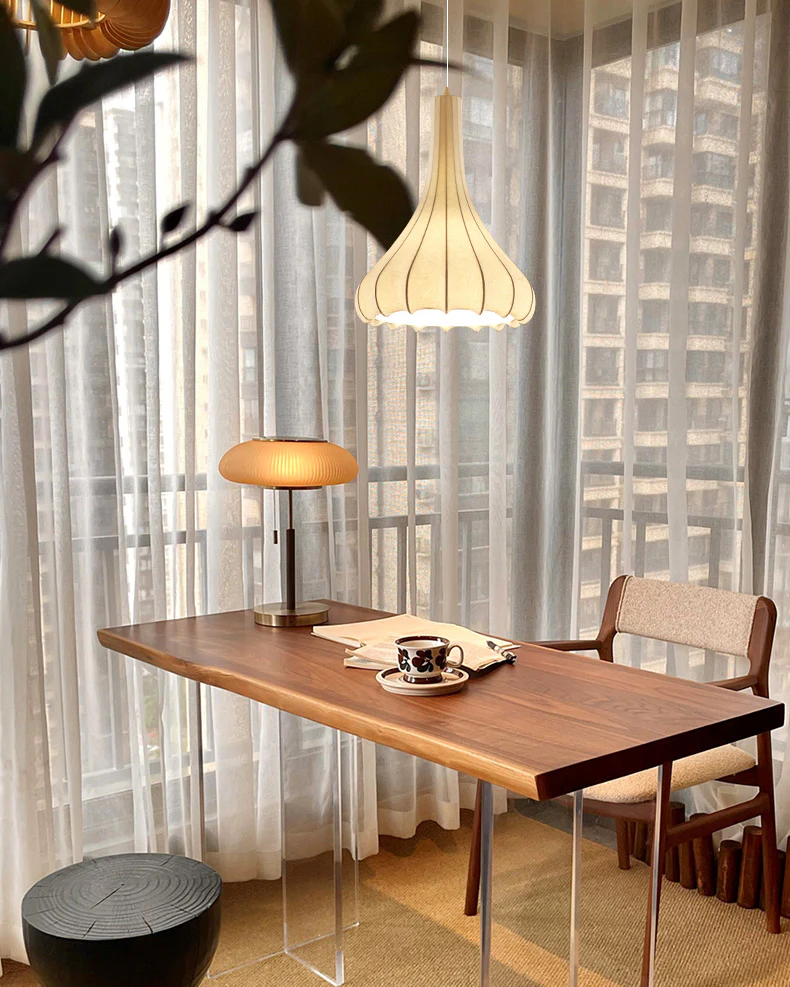 WOMO Cone Silk Pendant Light-WM2975 - Image 12