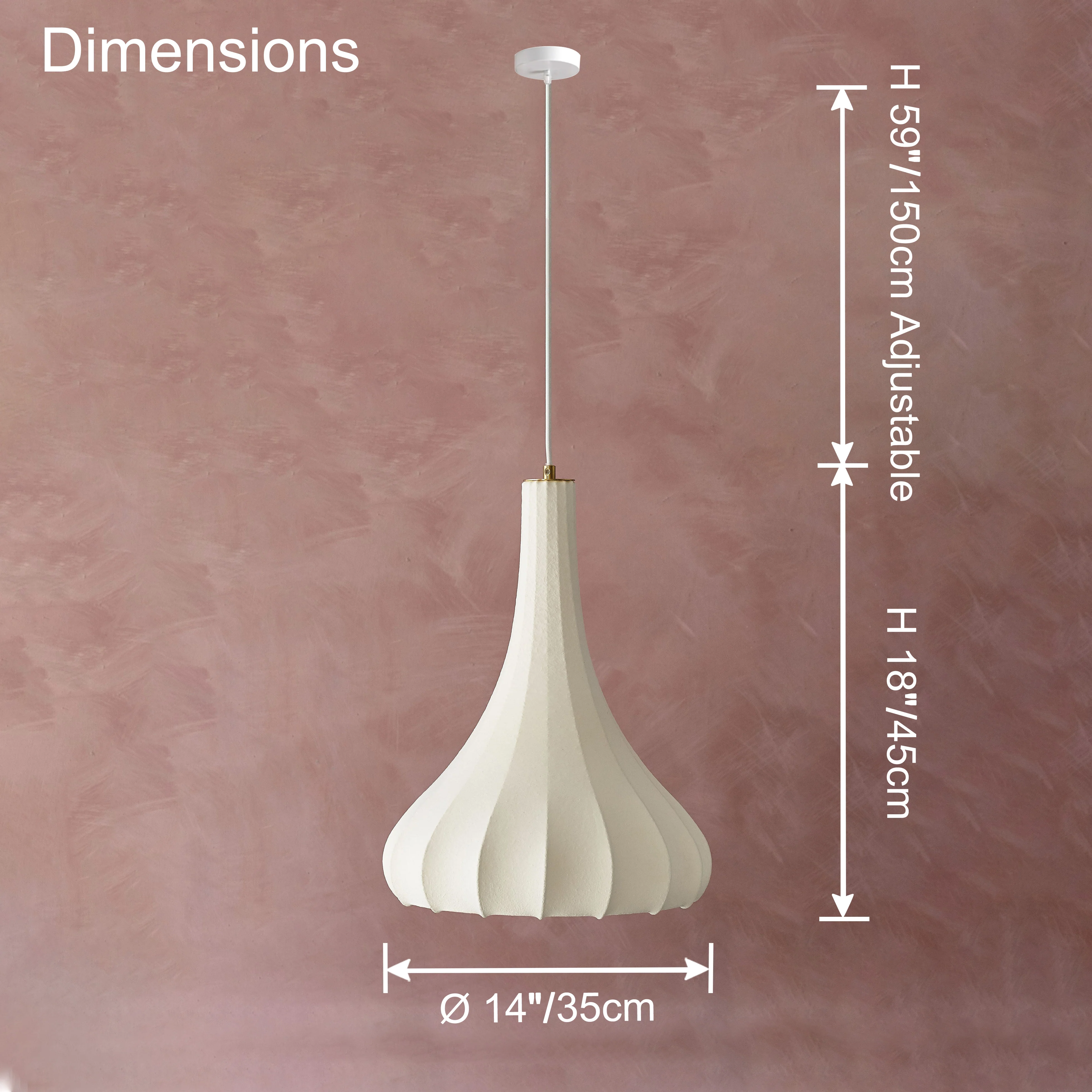 WOMO Cone Silk Pendant Light-WM2975 - Image 18