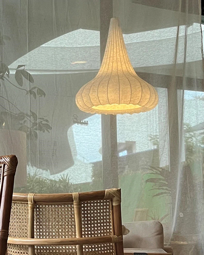 WOMO Cone Silk Pendant Light-WM2975 - Image 2