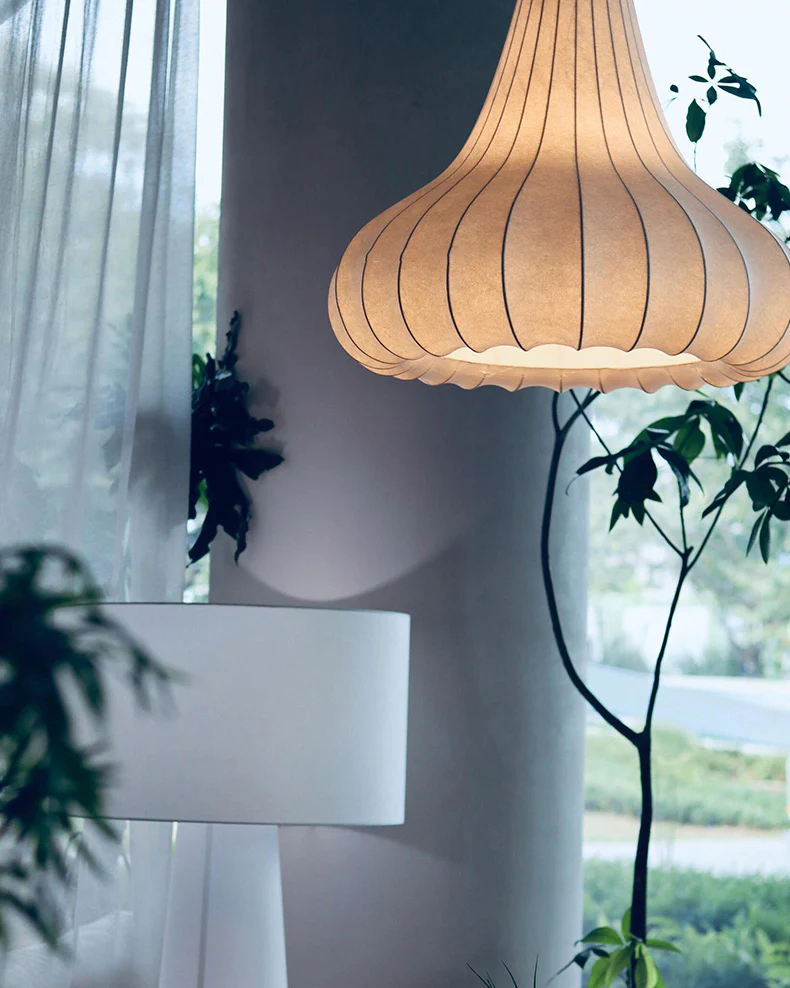 WOMO Cone Silk Pendant Light-WM2975 - Image 4