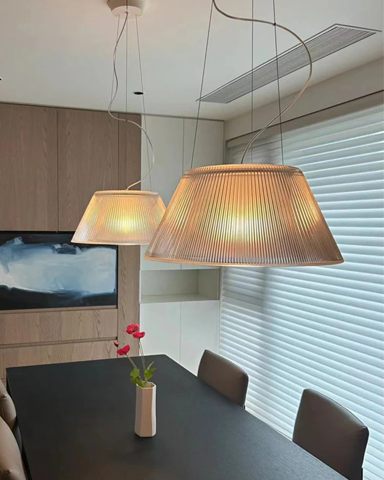 WOMO Conical Drum Glass Pendant Light-WM2788 - Image 2