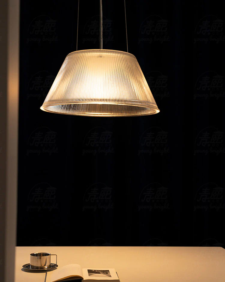 WOMO Conical Drum Glass Pendant Light-WM2788 - Image 9