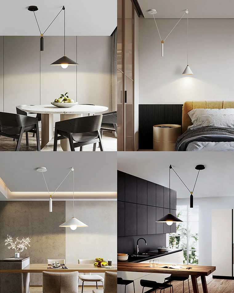 WOMO Cone Counterweight Pulley Swag Pendant Lamp-WM2230 - Image 12