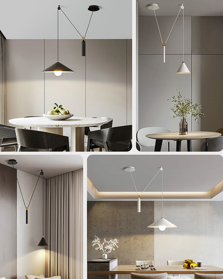 WOMO Cone Counterweight Pulley Swag Pendant Lamp-WM2230 - Image 23