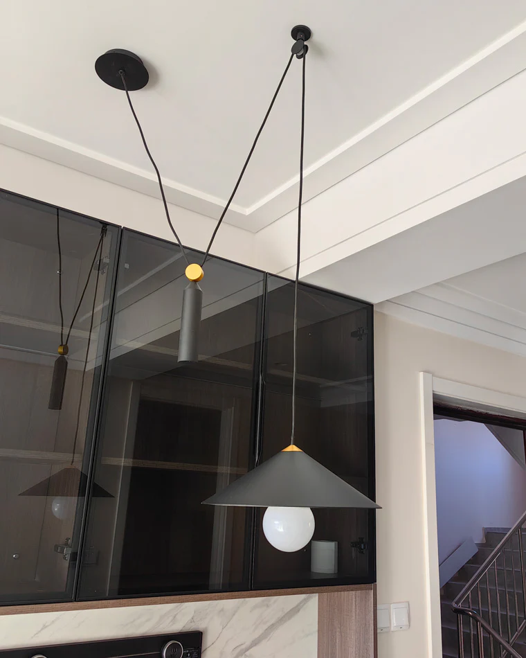 WOMO Cone Counterweight Pulley Swag Pendant Lamp-WM2230 - Image 26