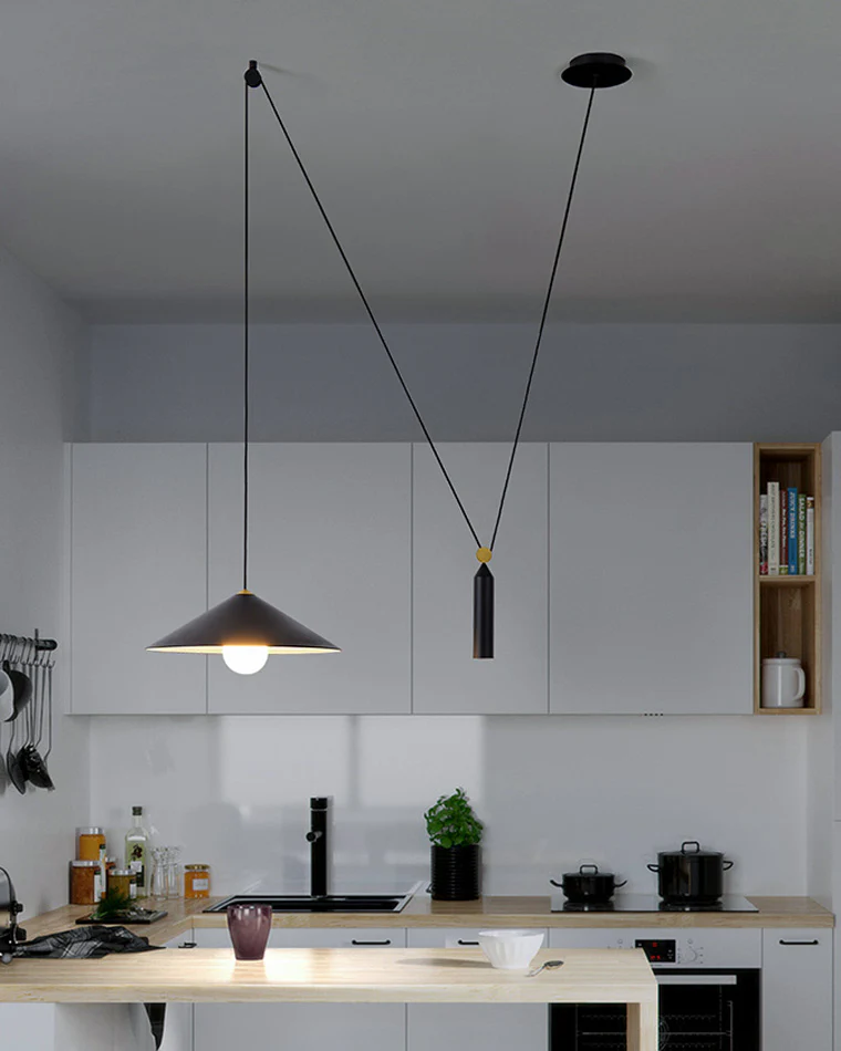 WOMO Cone Counterweight Pulley Swag Pendant Lamp-WM2230 - Image 7