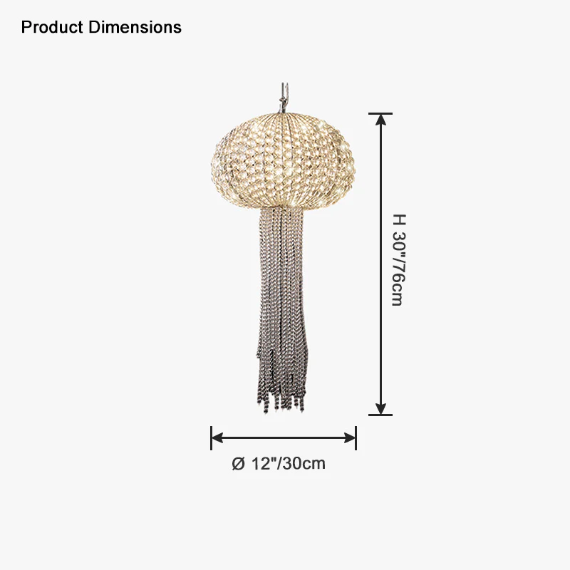 WOMO Jellyfish Beaded Crystal Chandelier-WM2371 - Image 18