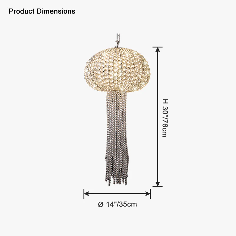 WOMO Jellyfish Beaded Crystal Chandelier-WM2371 - Image 20