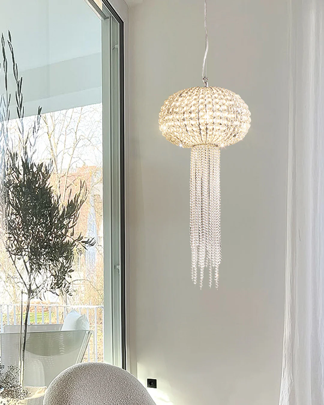 WOMO Jellyfish Beaded Crystal Chandelier-WM2371 - Image 4