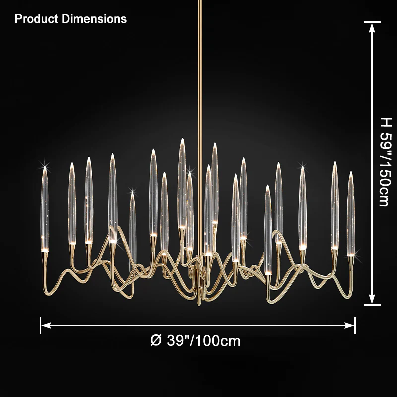 WOMO Crystal Candlestick Chandelier-WM2602 - Image 25