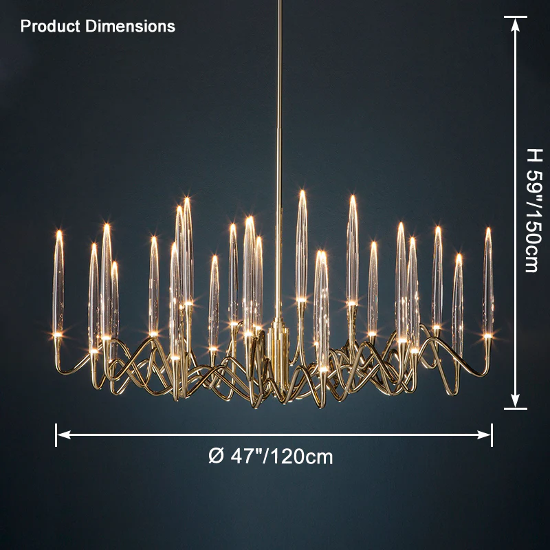 WOMO Crystal Candlestick Chandelier-WM2602 - Image 27