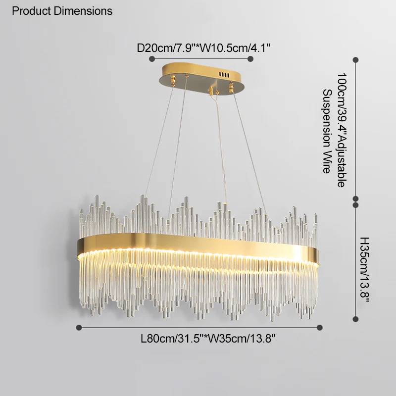 WOMO Glass Rods Round Chandelier-WM2186 - Image 109
