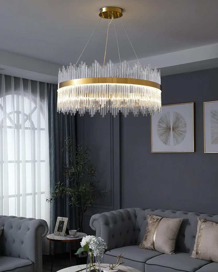 WOMO Glass Rods Round Chandelier-WM2186 - Image 13