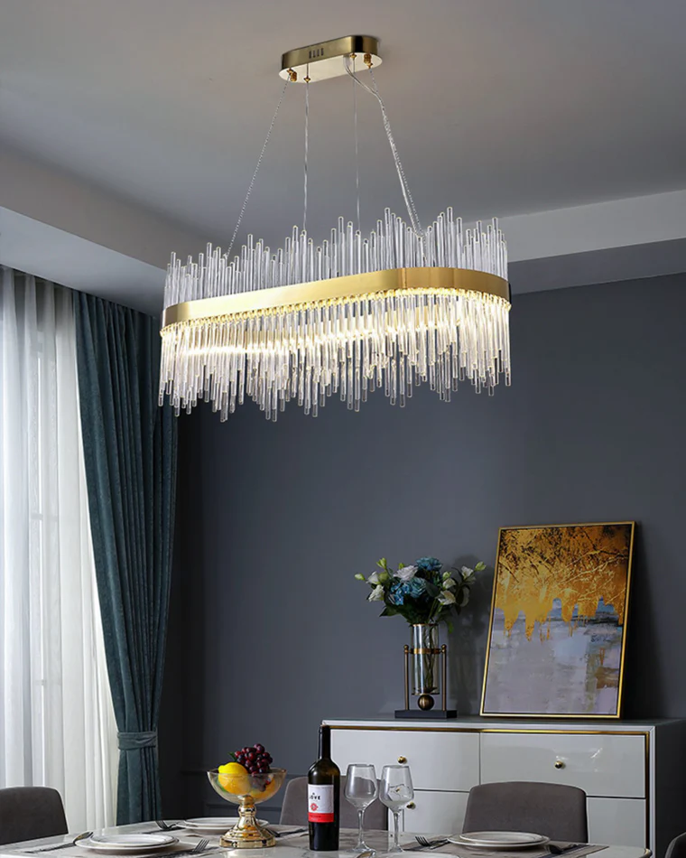 WOMO Glass Rods Round Chandelier-WM2186 - Image 15