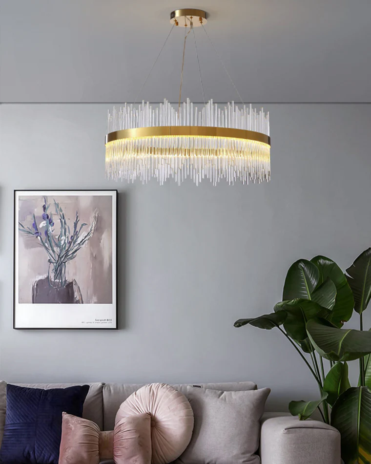 WOMO Glass Rods Round Chandelier-WM2186 - Image 16