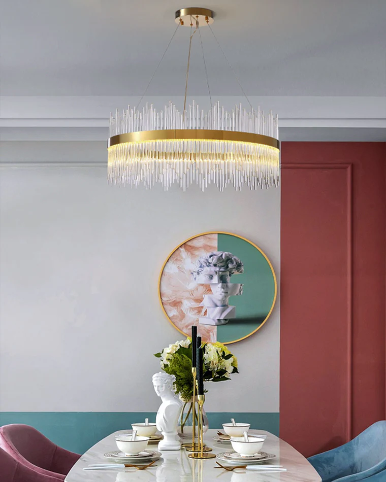 WOMO Glass Rods Round Chandelier-WM2186 - Image 17