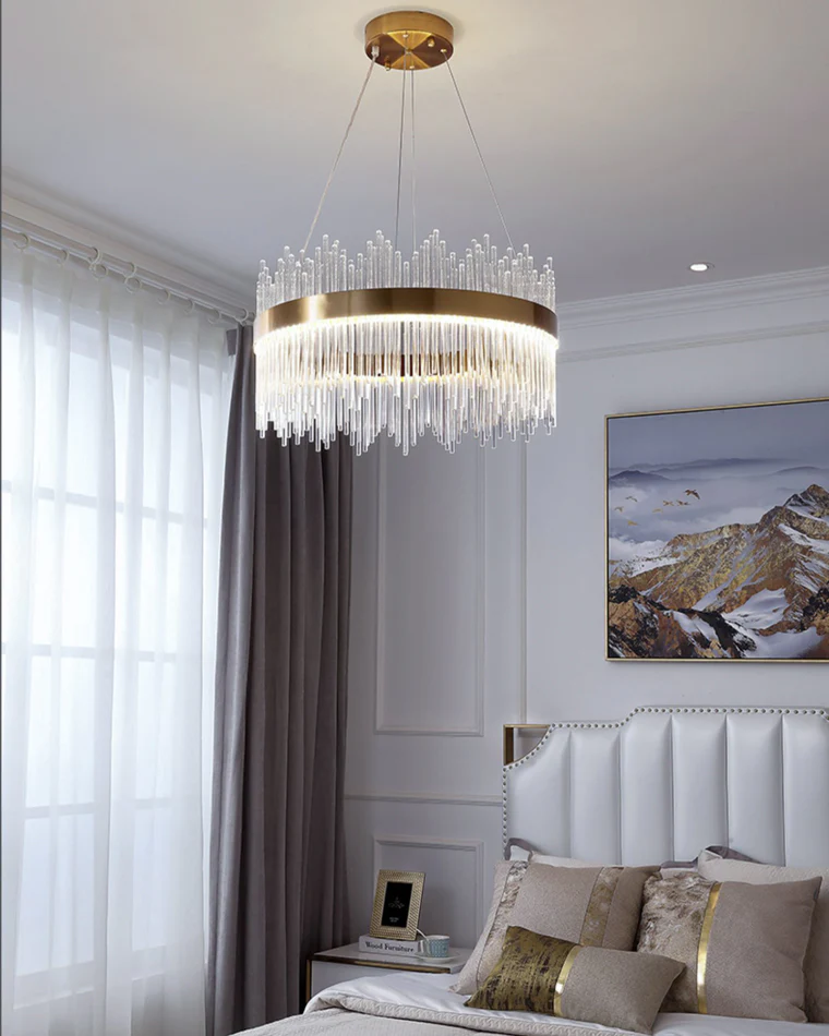 WOMO Glass Rods Round Chandelier-WM2186 - Image 18