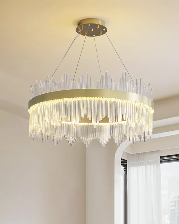 WOMO Glass Rods Round Chandelier-WM2186 - Image 22