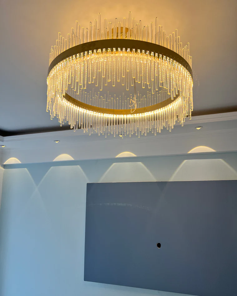 WOMO Glass Rods Round Chandelier-WM2186 - Image 26