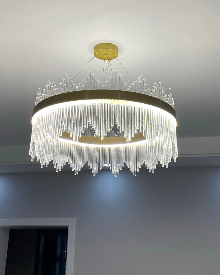 WOMO Glass Rods Round Chandelier-WM2186 - Image 28