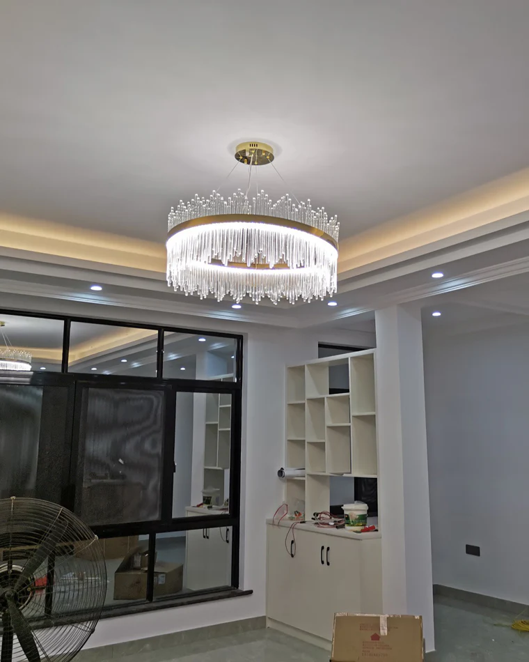 WOMO Glass Rods Round Chandelier-WM2186 - Image 37