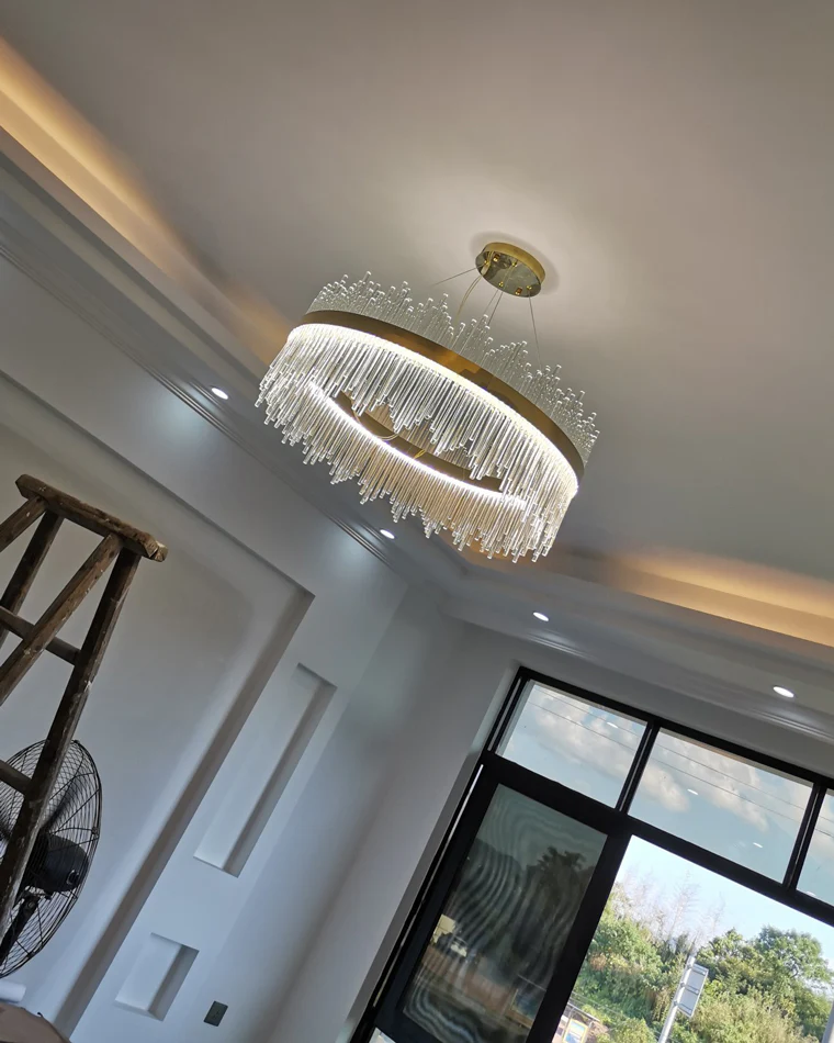 WOMO Glass Rods Round Chandelier-WM2186 - Image 40