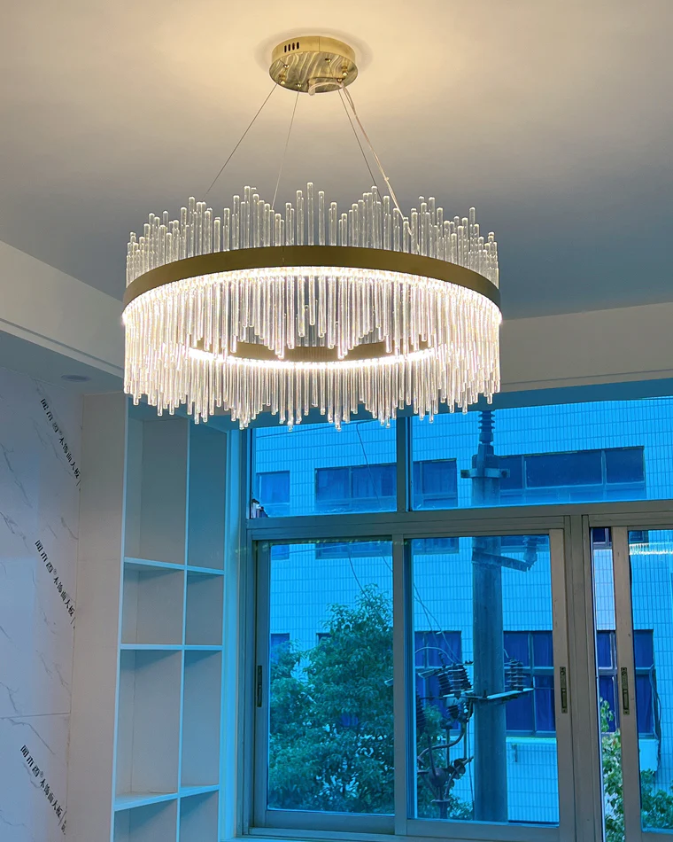 WOMO Glass Rods Round Chandelier-WM2186 - Image 44