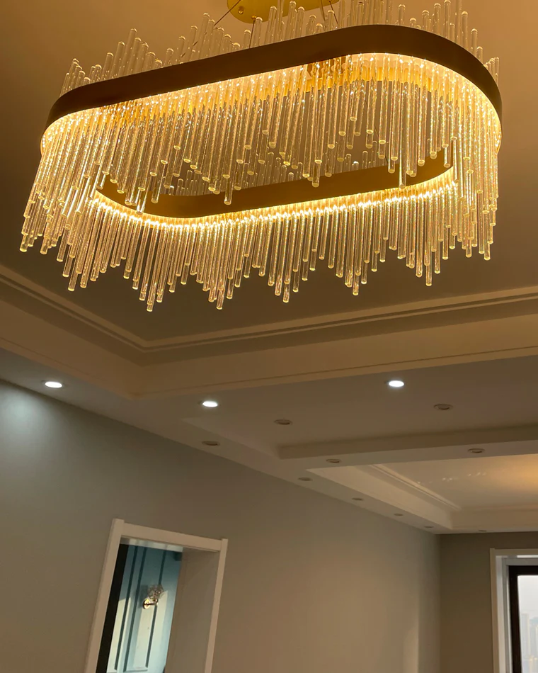 WOMO Glass Rods Round Chandelier-WM2186 - Image 45
