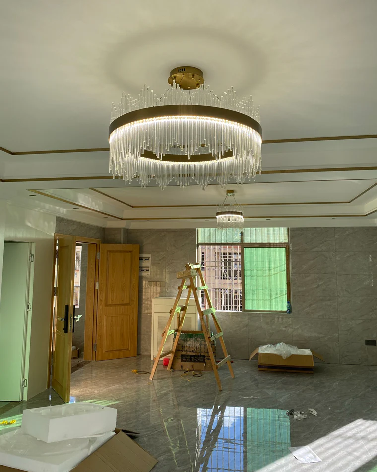 WOMO Glass Rods Round Chandelier-WM2186 - Image 48