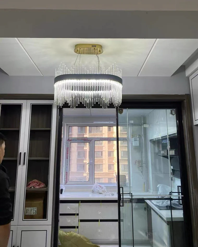 WOMO Glass Rods Round Chandelier-WM2186 - Image 49