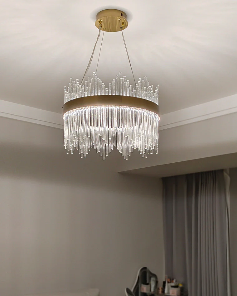 WOMO Glass Rods Round Chandelier-WM2186 - Image 50