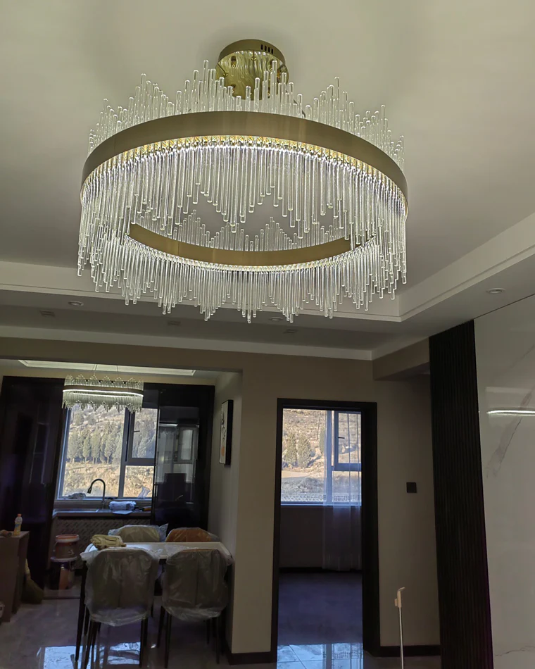 WOMO Glass Rods Round Chandelier-WM2186 - Image 51