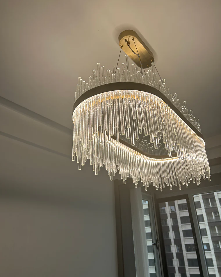 WOMO Glass Rods Round Chandelier-WM2186 - Image 52