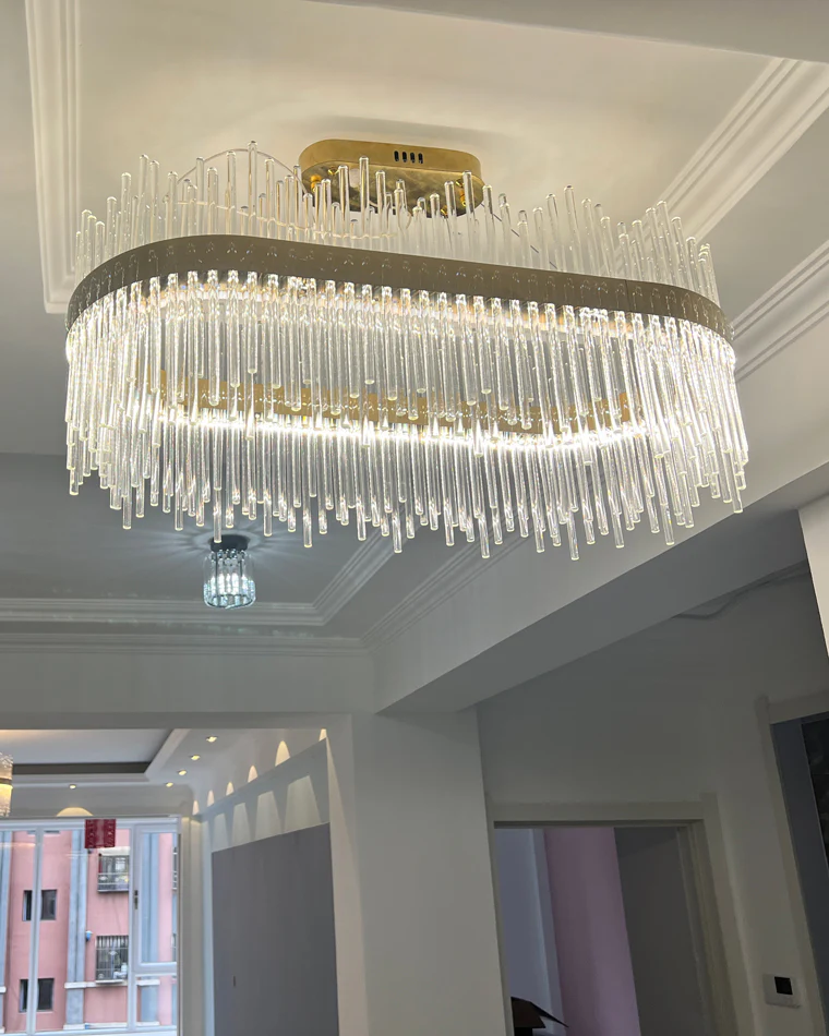 WOMO Glass Rods Round Chandelier-WM2186 - Image 53