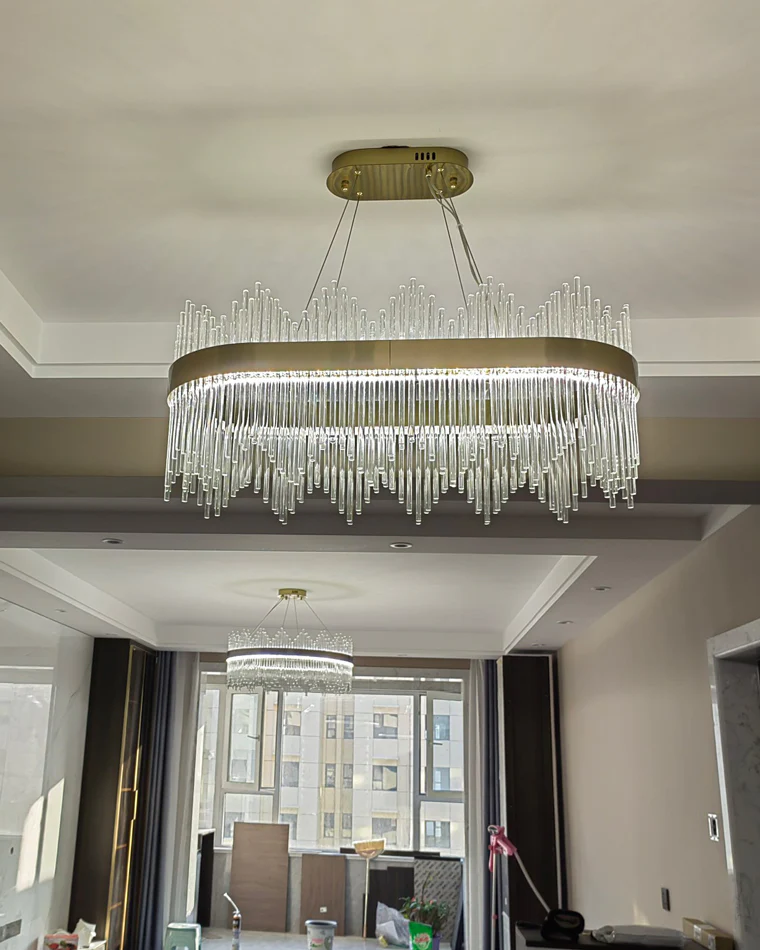 WOMO Glass Rods Round Chandelier-WM2186 - Image 55