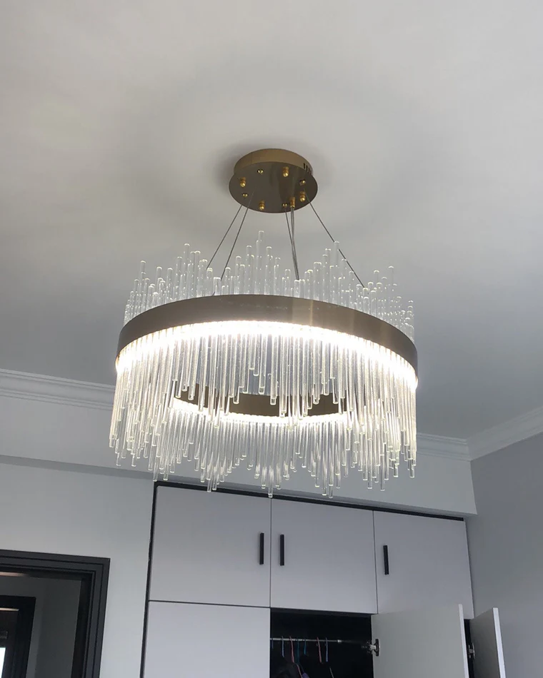 WOMO Glass Rods Round Chandelier-WM2186 - Image 60
