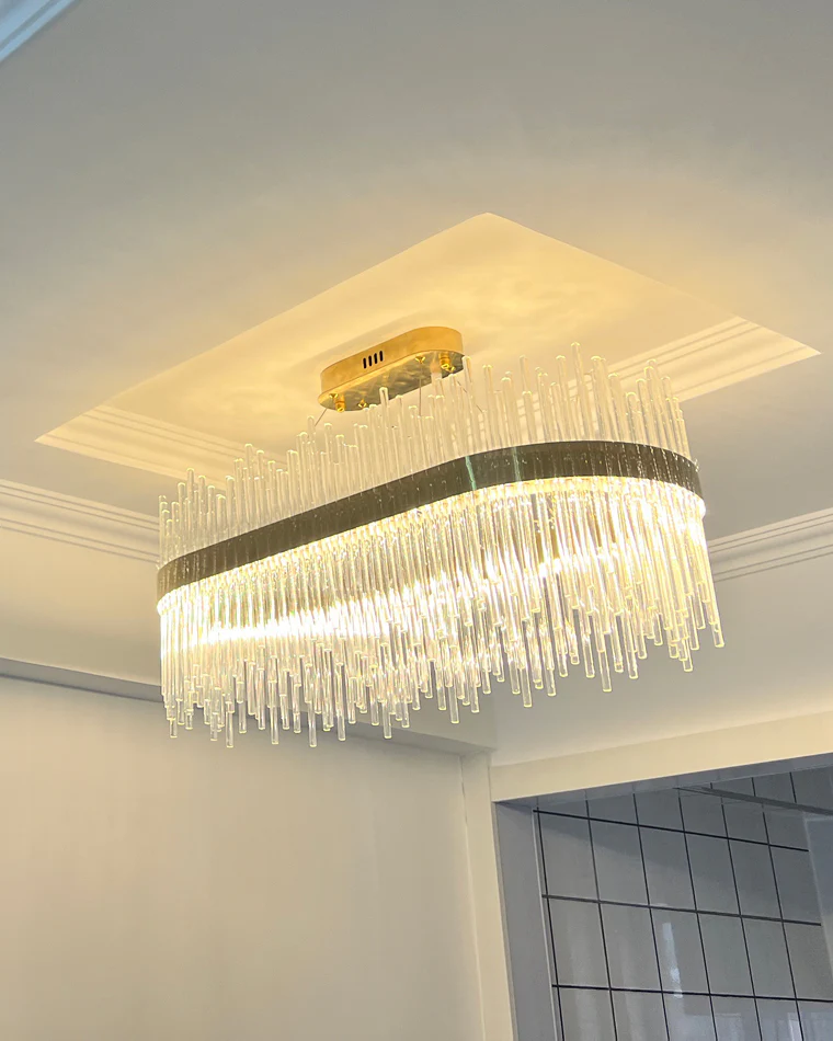 WOMO Glass Rods Round Chandelier-WM2186 - Image 70