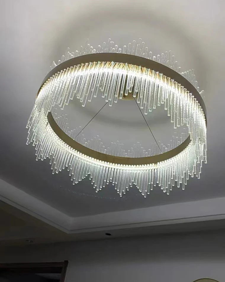 WOMO Glass Rods Round Chandelier-WM2186 - Image 73