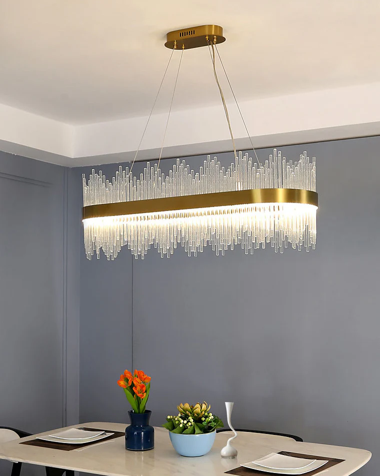 WOMO Glass Rods Round Chandelier-WM2186 - Image 8